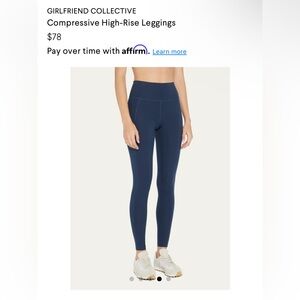 Girlfriend collective midnight compressive high rise legging